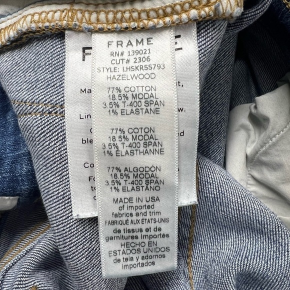 FRAME Le High Skinny Slit Studded Jeans Hazelwood 30 - Picture 14 of 14